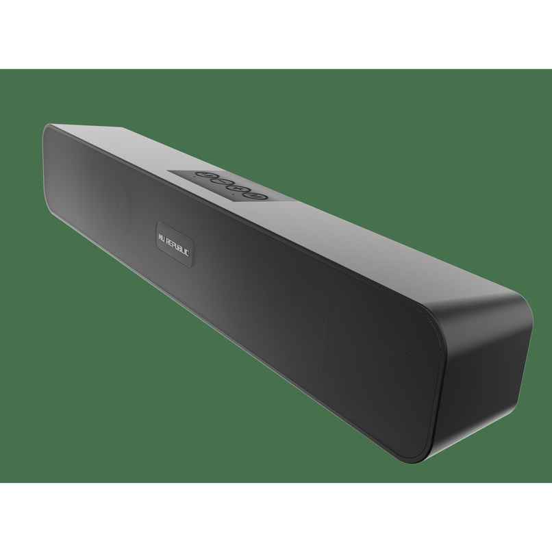 Nu Republic Soundbar 20 Bluetooth Soundbar with X-Bass Technology, 52mm Dynamic Drivers, Upto 12 Hrs Playtime, 20 W Output, Aux/USB Port, 5.0 Channel - Black