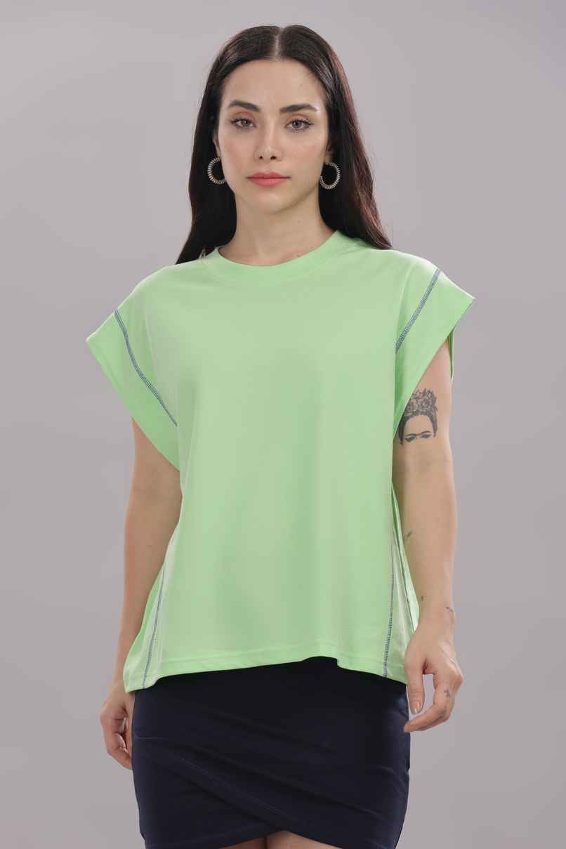 Springman Women's Cotton Tank Top | 160 GSM Fabric | Bio Washed | Round Neck | Green - L Springman Women's Cotton Tank Top | 160 GSM Fabric | Bio Washed | Round Neck | Green - L