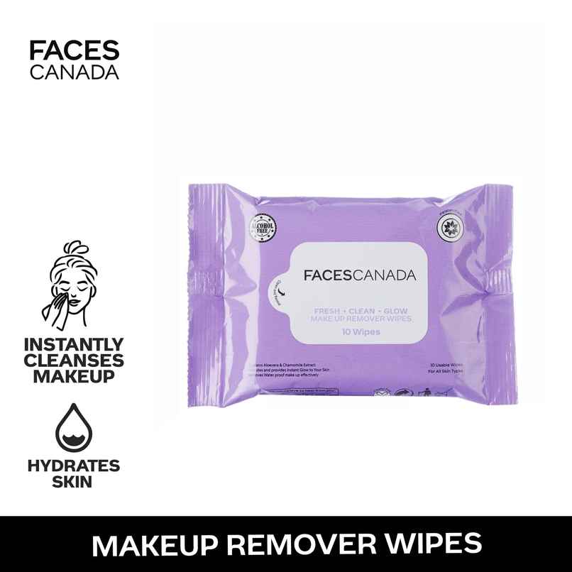 Faces Canada Fresh Clean Glow Makeup Remover Wipes | 10 N