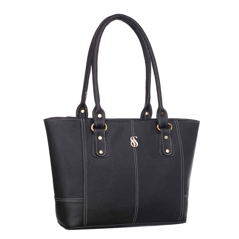 Fostelo Women's Vegan Leather Everly Handbags Shoulder Hobo Bag Ladies Purse | Black | Large