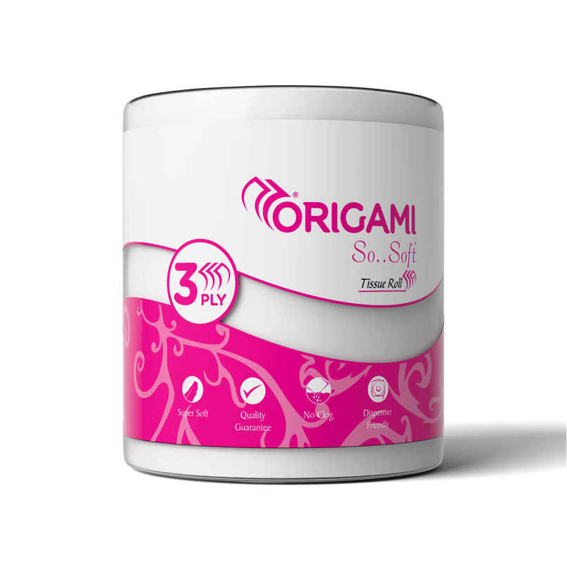 Origami 3Ply So Soft Toilet Tissue Roll | 340 Pulls