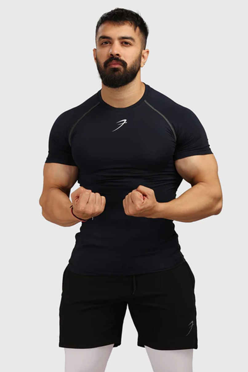 Fuaark Men's Compression GYM T-shirt | Navy - L Fuaark Men's Compression GYM T-shirt | Navy - L