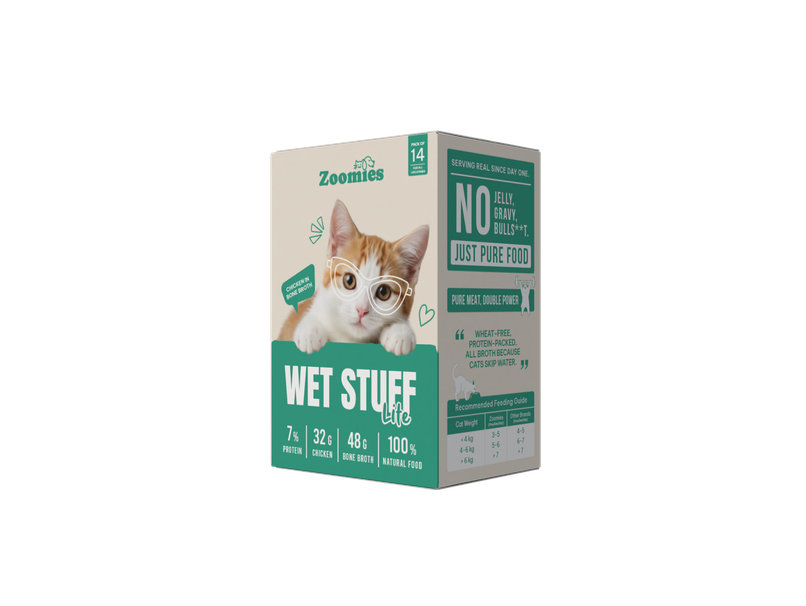 Zoomies Wet Stuff Lite Chicken in Bone Broth Cat Wet Food