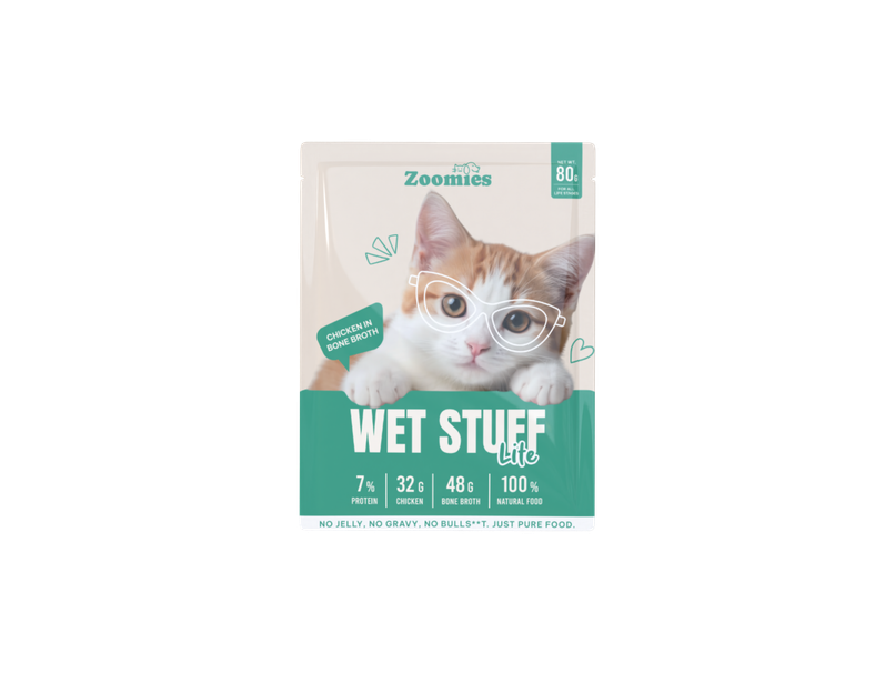 Zoomies Wet Stuff Lite Chicken in Bone Broth Cat Wet Food