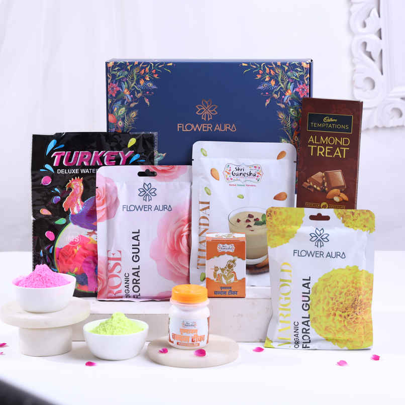Floral Holi Harmony Hamper | FlowerAura