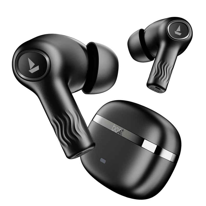 boAt Nirvana Ion TWS Earbuds w/ 120 HRS Playback & Crystal Bionic Sound (Charcoal Black)