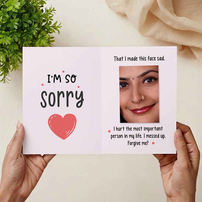 Sorry Reflective Mirror Card | Oye Happy