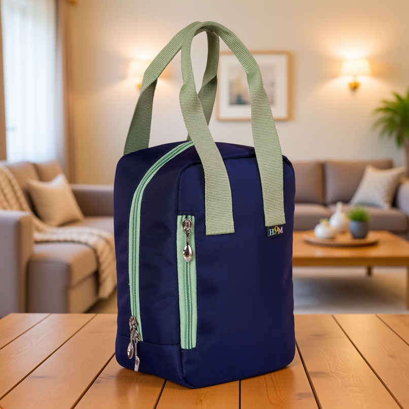 HOOM Solid Colour Lunch Bag with Met-PET Insulation & Front Pocket | Fresh and Warm for Longer