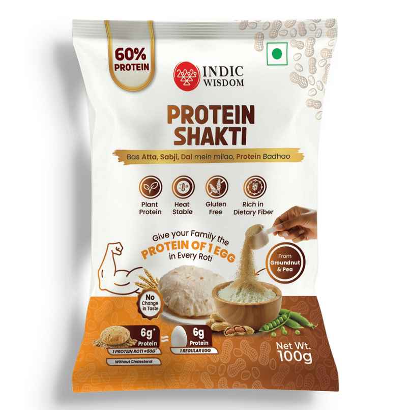 Indic Wisdom's Protein Shakti | Plant Protein for Daily Meals | Add to Atta | Daal | Subji | 6g Protein 1 Roti Indic Wisdom's Protein Shakti | Plant Protein for Daily Meals | Add to Atta | Daal | Subji | 6g Protein 1 Roti