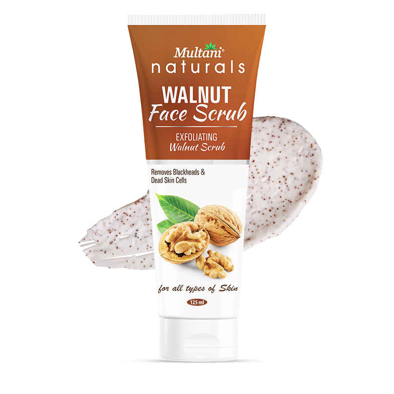 Multani Naturals Walnut Face Scrub | Removes BlackHead & Dead Skin Cells| Unclog Pores