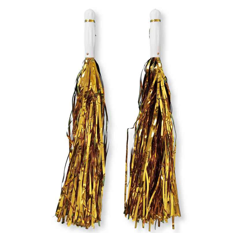 Cheerleading Pom Pom Golden | Pom Poms for Cricket Match Cheering & Sports Parties | Propcon