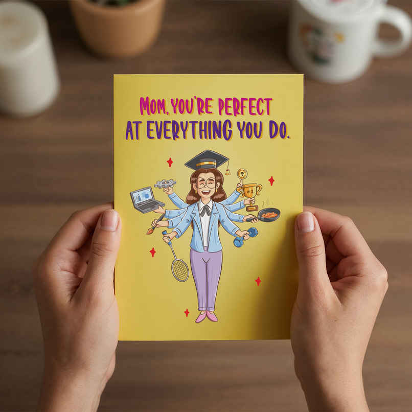 Multitasker Woman Greeting Card | Oye Happy Multitasker Woman Greeting Card | Oye Happy