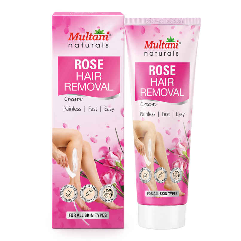 Multani Naturals Rose Hair Removal Cream | Painless & Easy Multani Naturals Rose Hair Removal Cream | Painless & Easy
