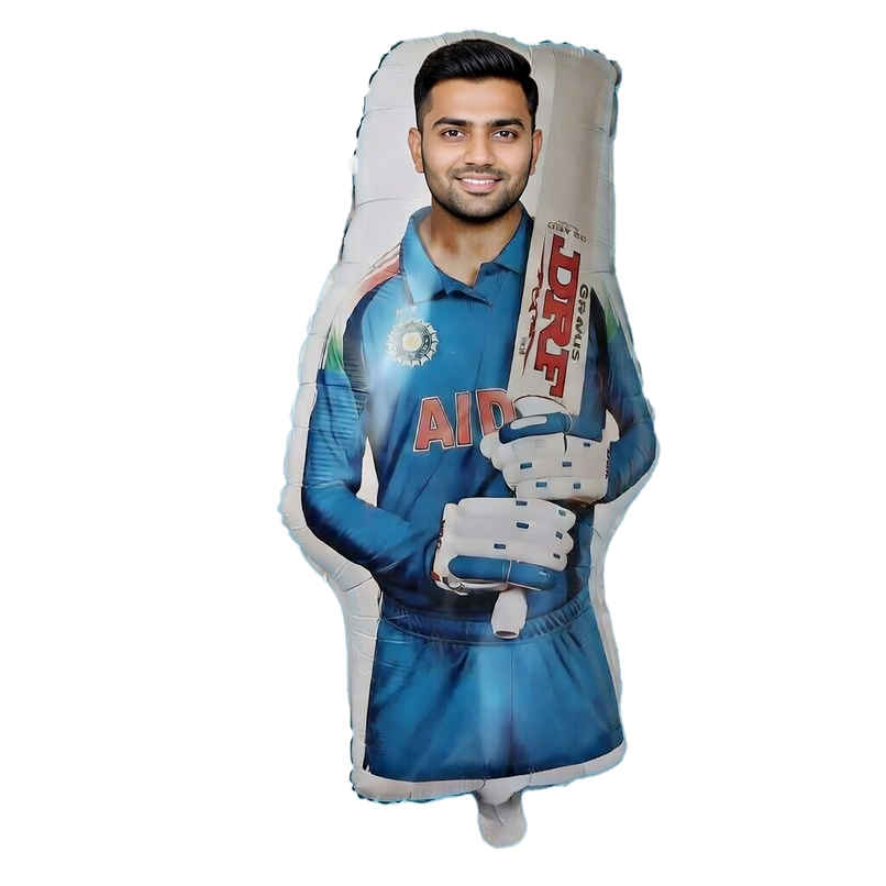 Indian Cricketer Foil Balloon | Cricket Match Party Decor | Propcon