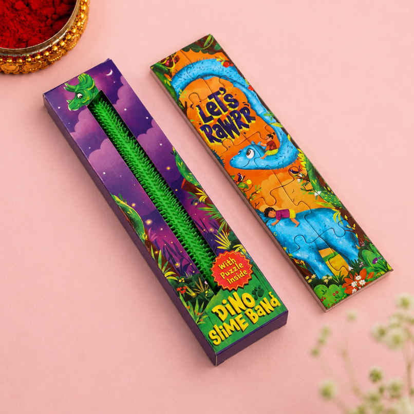 Green Dino Stretchable Slime Band | Phool