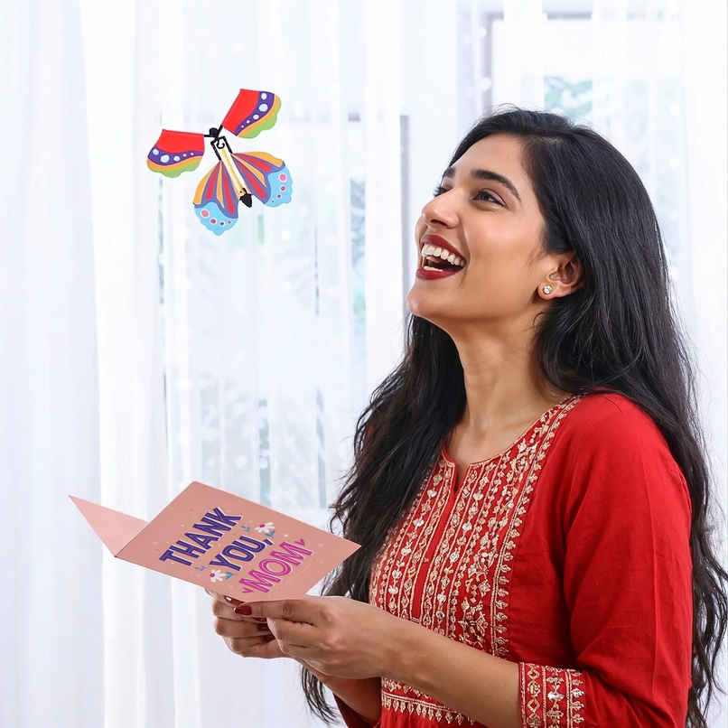 Butterfly Surprise Greeting Card with Flying Butterfly | Oye Happy