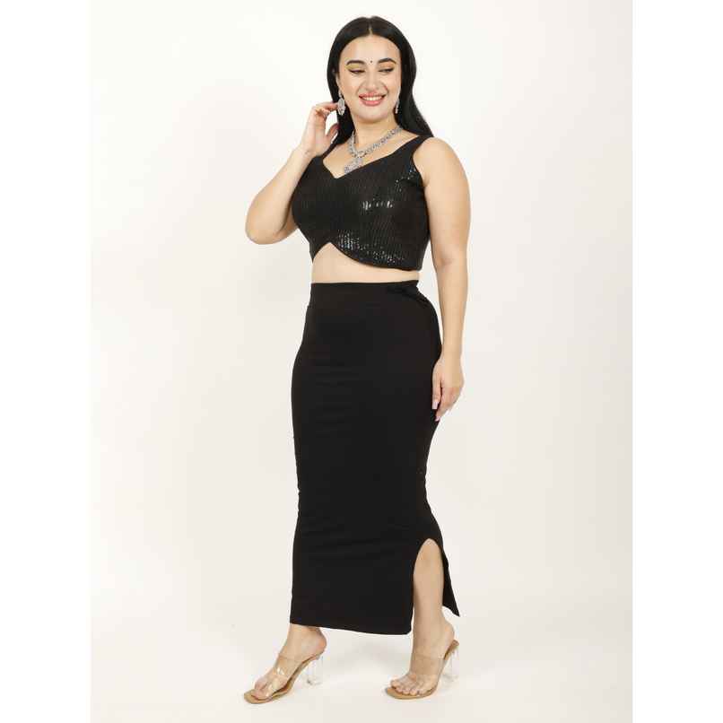 Dunberry London Saree Shapewear | Pure Cotton Lycra Organic Bamboo Fabric | Black | S/M/L