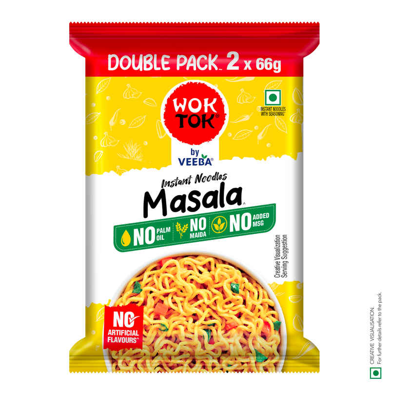 Wok Tok by Veeba Masala Instant Noodles | No Maida | No Palm Oil Wok Tok by Veeba Masala Instant Noodles | No Maida | No Palm Oil