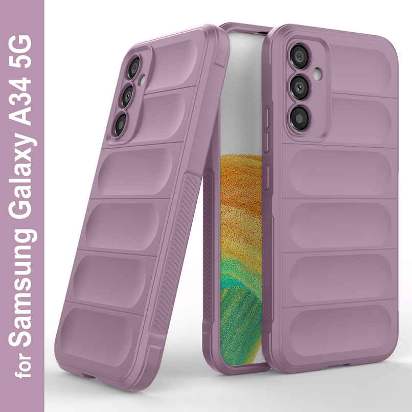 Zapcase Back Cover for Samsung Galaxy A34 5G | Magic-Lavender