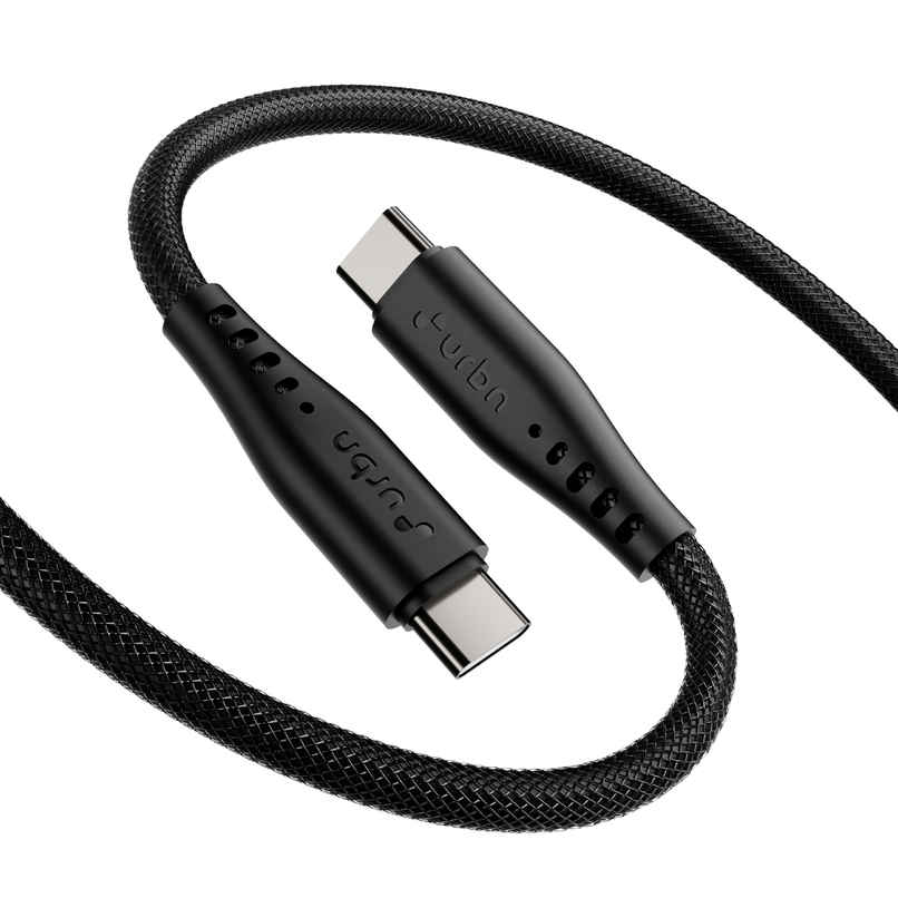 URBN Flow Cord 65W Type-C to C Fast Charging Cable | CarPlay & Android Auto | 1.5m | Black URBN Flow Cord 65W Type-C to C Fast Charging Cable | CarPlay & Android Auto | 1.5m | Black