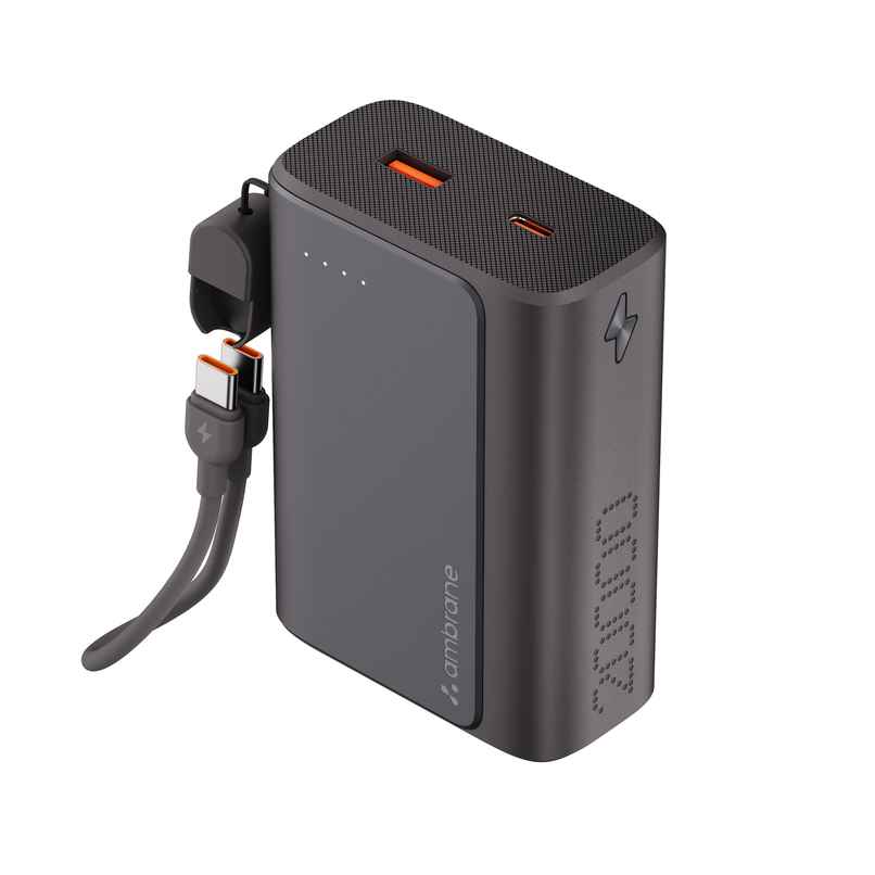 Ambrane 20000mAh 35W Fast Powerbank | Compact | Type-C | iPhone - Android Mobiles | Black