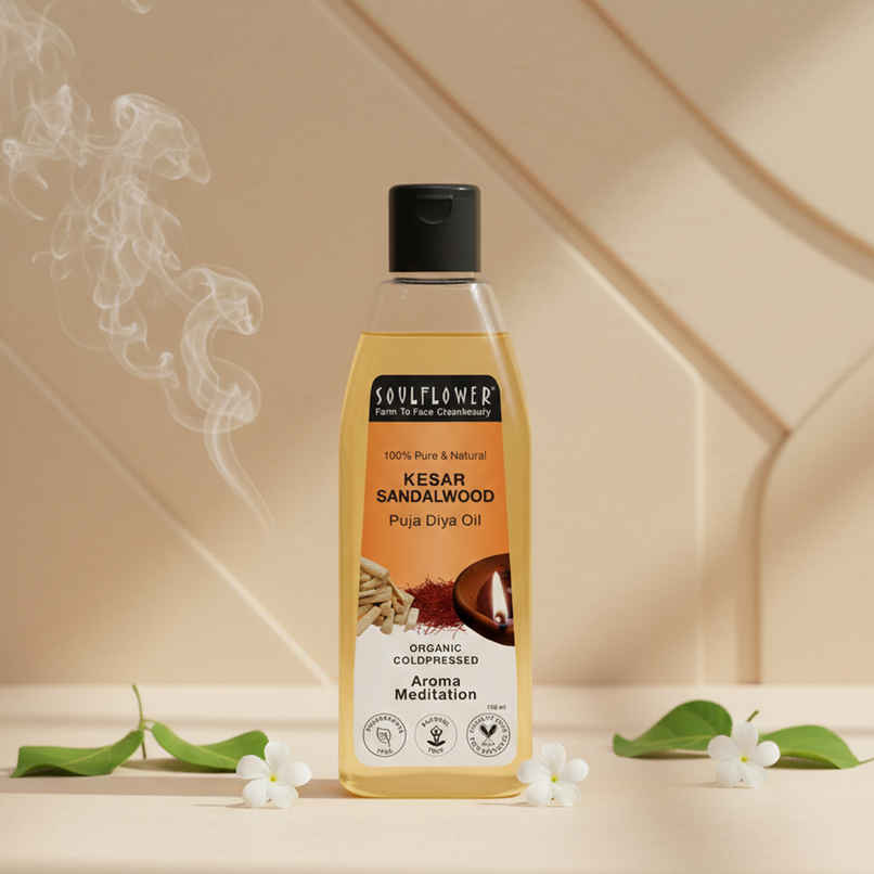 Soulflower Kesar Sandalwood Pooja Diya Oil