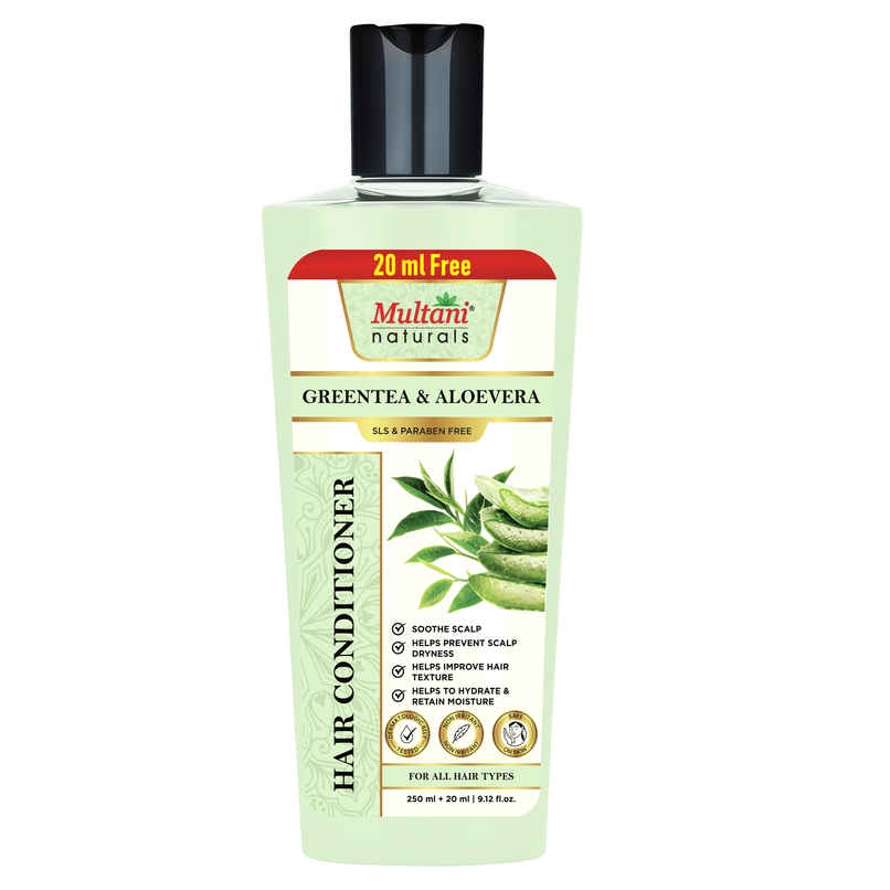 Multani Naturals Greentea & Aloevera Hair Conditioner | For Hair Fall & Scalp Dryness|No SLS Multani Naturals Greentea & Aloevera Hair Conditioner | For Hair Fall & Scalp Dryness|No SLS