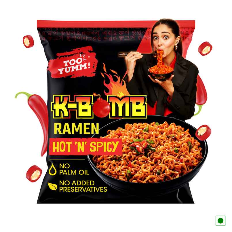 Too Yumm Hot n Spicy Korean Ramen Noodles, Veg, No Palm Oil Healthy K Bomb Spicy Noodles Too Yumm Hot n Spicy Korean Ramen Noodles, Veg, No Palm Oil Healthy K Bomb Spicy Noodles