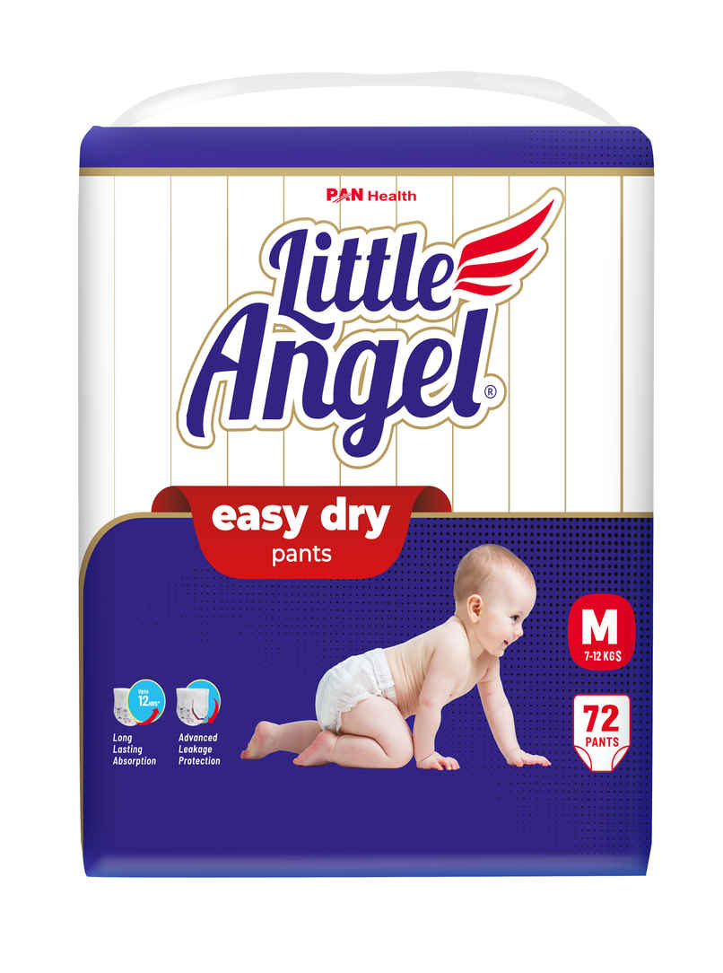 Little Angel Easy Dry Diaper Pants With 12 Hrs Absorption | M