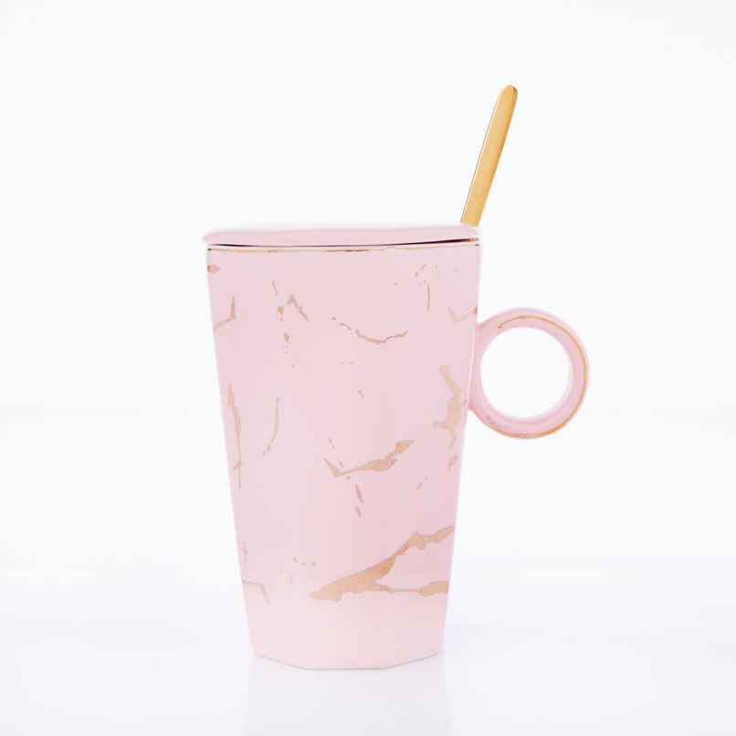 Gibox Frosting Mug Ceramic Marble Set Pink-