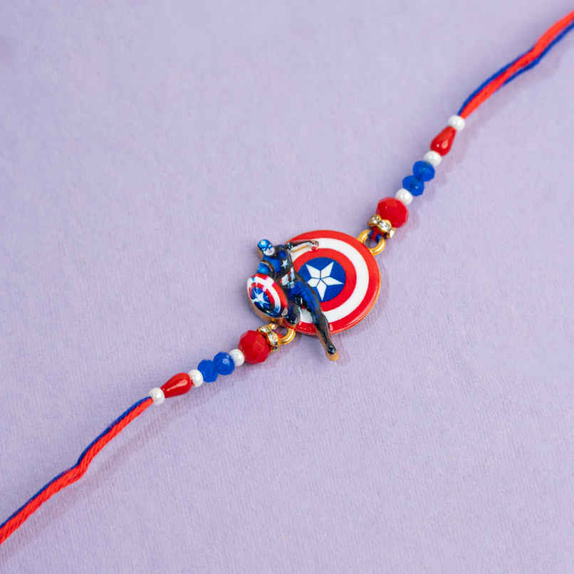 Captain America | Marvel | Kids Rakhi | Pack of 1 | Marvel Rakhi Captain America | Marvel | Kids Rakhi | Pack of 1 | Marvel Rakhi
