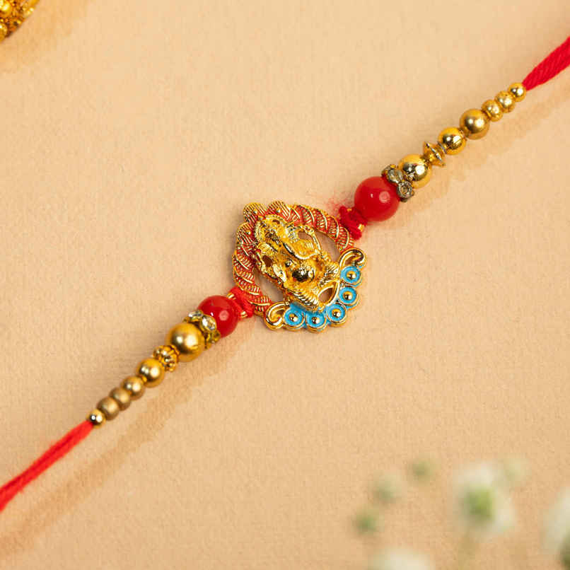 Rakhi for Brother | Lord Ganesh | Religious | Pack of 1 | Avyaan Rakhi