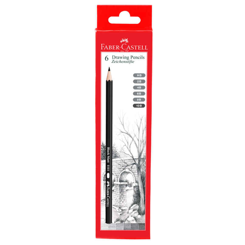 Faber-Castell Graded Pencil Set of 6 (HB, 2B, 4B, 6B, 8B, 10B) Faber-Castell Graded Pencil Set of 6 (HB, 2B, 4B, 6B, 8B, 10B)