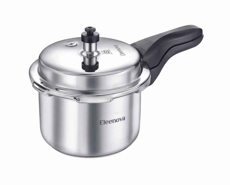 Eleenova Legacy Anti Spill Stainless steel Outer Lid Pressure Cooker with Spill Bowl | 3 L