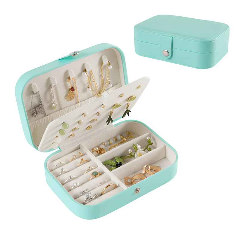 Lazer Jewellery Organizer PU Leather Zipper Storage Box