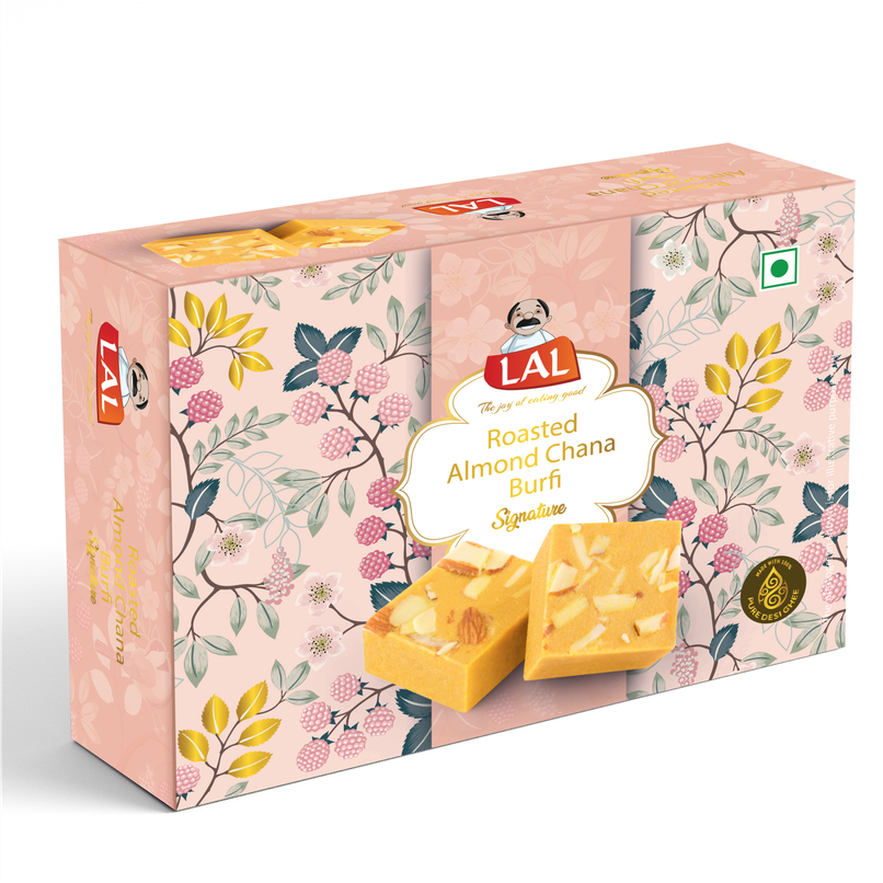 Lal Sweets Roasted Almond Chana Burfi
