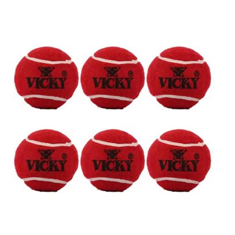 Vicky Heavy Weight Rubber Cricket Ball - Durable & Reliable (pack of 6) Vicky Heavy Weight Rubber Cricket Ball - Durable & Reliable (pack of 6)