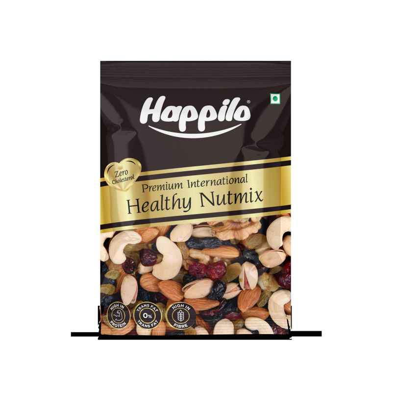 Happilo Premium Healthy Nutmix | Almonds, Cashews, Green Raisins, Pista, Walnuts, Black Raisin Happilo Premium Healthy Nutmix | Almonds, Cashews, Green Raisins, Pista, Walnuts, Black Raisin