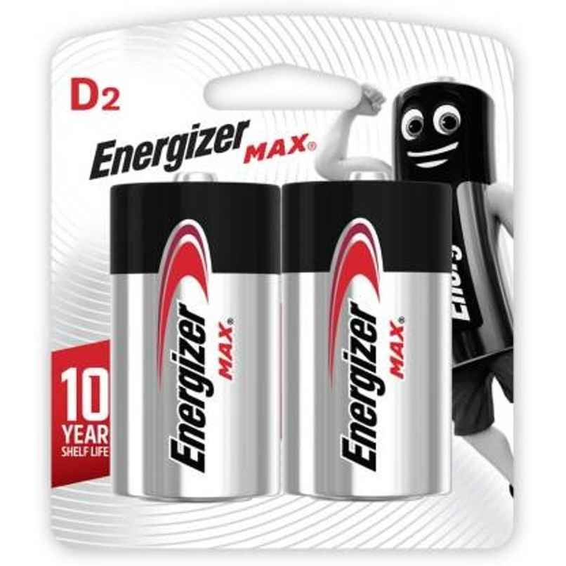 Energizer Brand Primary Alkaline Batteries D Size BP2 - Pack Of 2