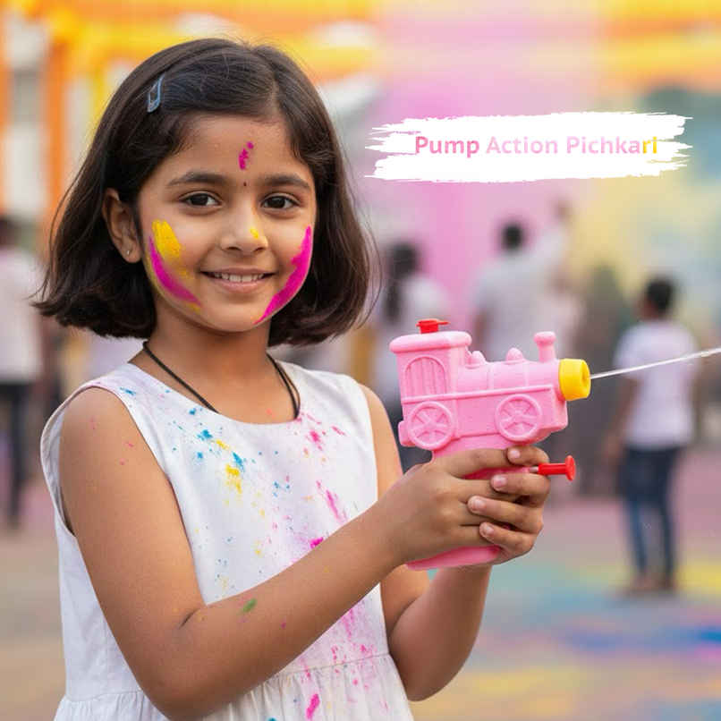 Train Toy Gun Pichkari Pink | Tota