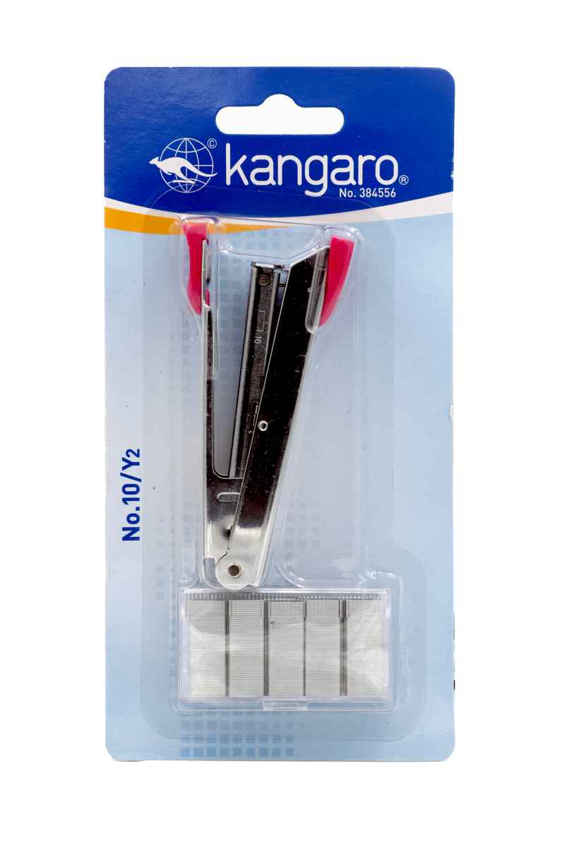 Kangaro Set Of 2 Handy Stapler No.10 & Staples Pin - Assorted