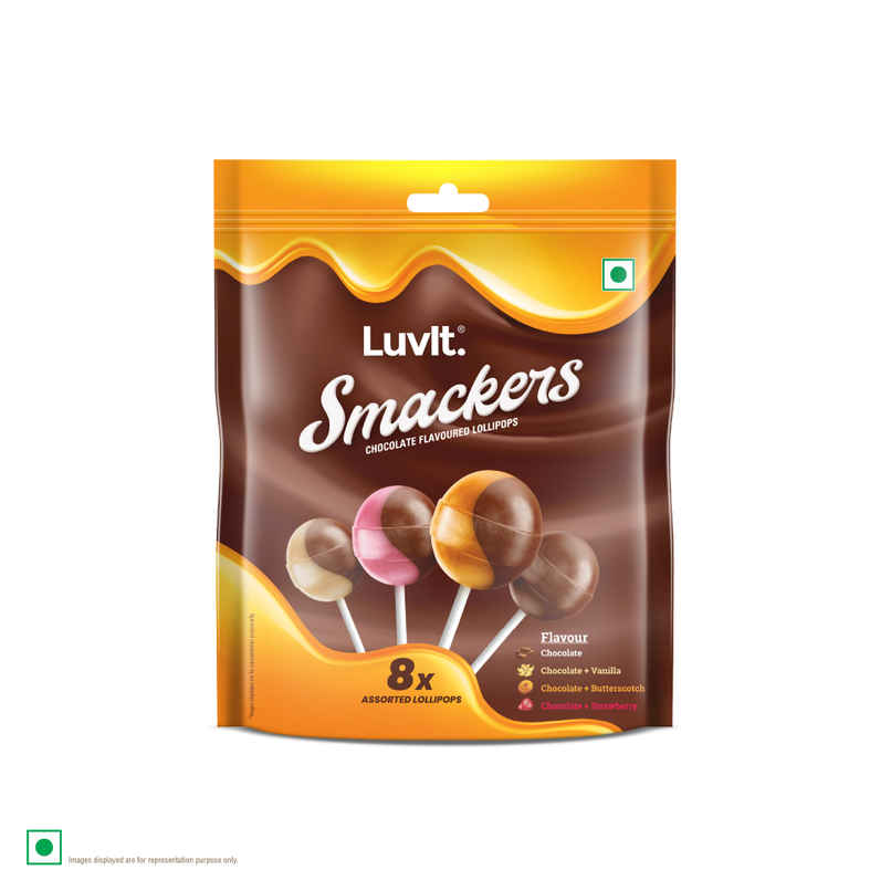 Luvit Smackers Chocolate Assorted Lollipops