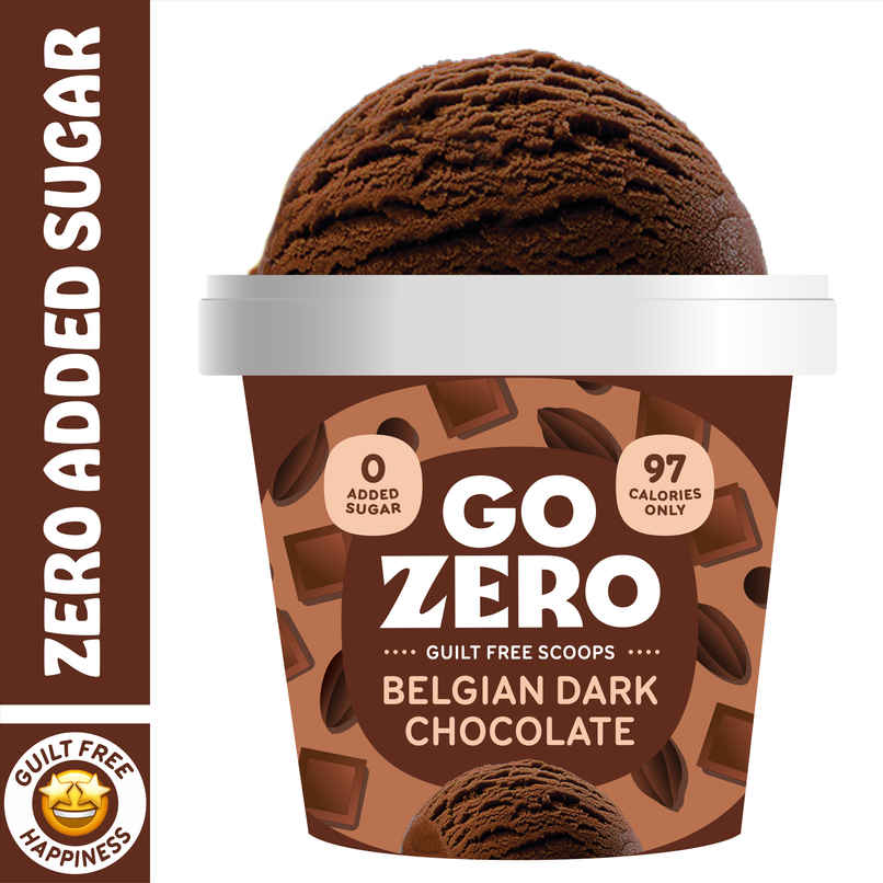 Go Zero Belgian Dark Chocolate Guilt Free Ice Cream Cup Go Zero Belgian Dark Chocolate Guilt Free Ice Cream Cup