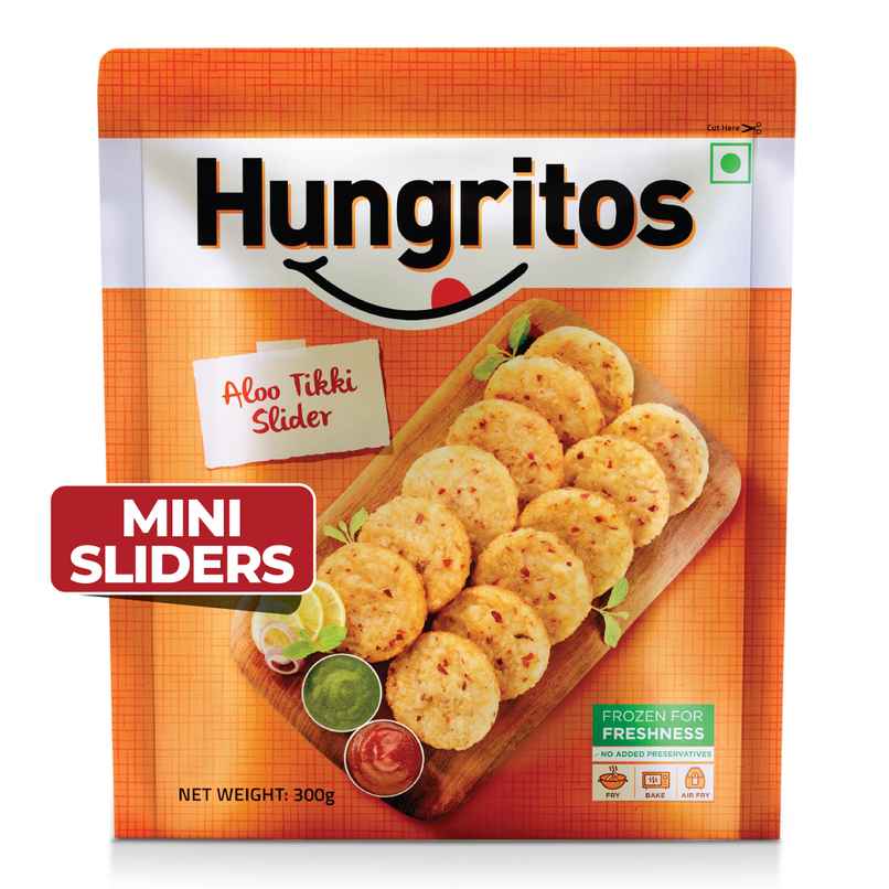 Hungritos Aloo Tikki Slider | Regular Sized Tikki | Party Snack Hungritos Aloo Tikki Slider | Regular Sized Tikki | Party Snack