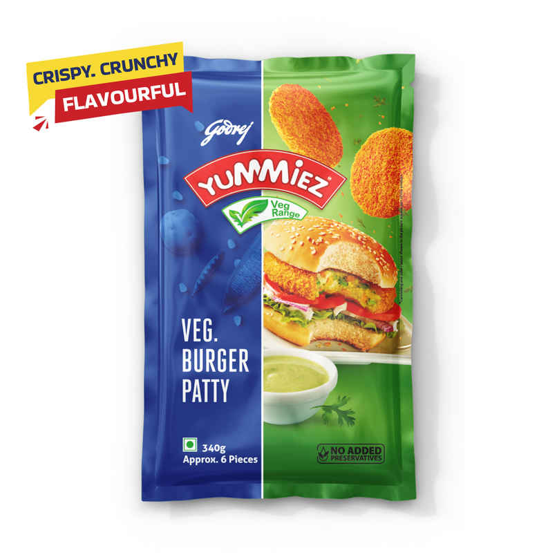 Yummiez Veg Burger Patty | Ready To Cook