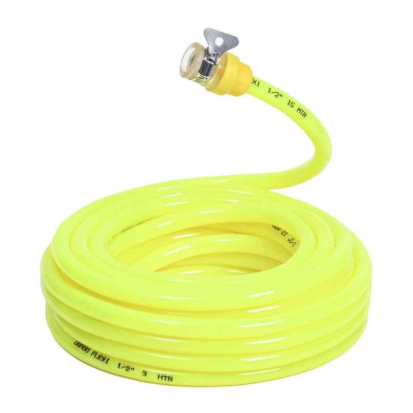 Ugaoo Flexi Water Hose PVC Pipe with Leak-Proof Tap Adaptor | Yellow - 10 m Ugaoo Flexi Water Hose PVC Pipe with Leak-Proof Tap Adaptor | Yellow - 10 m