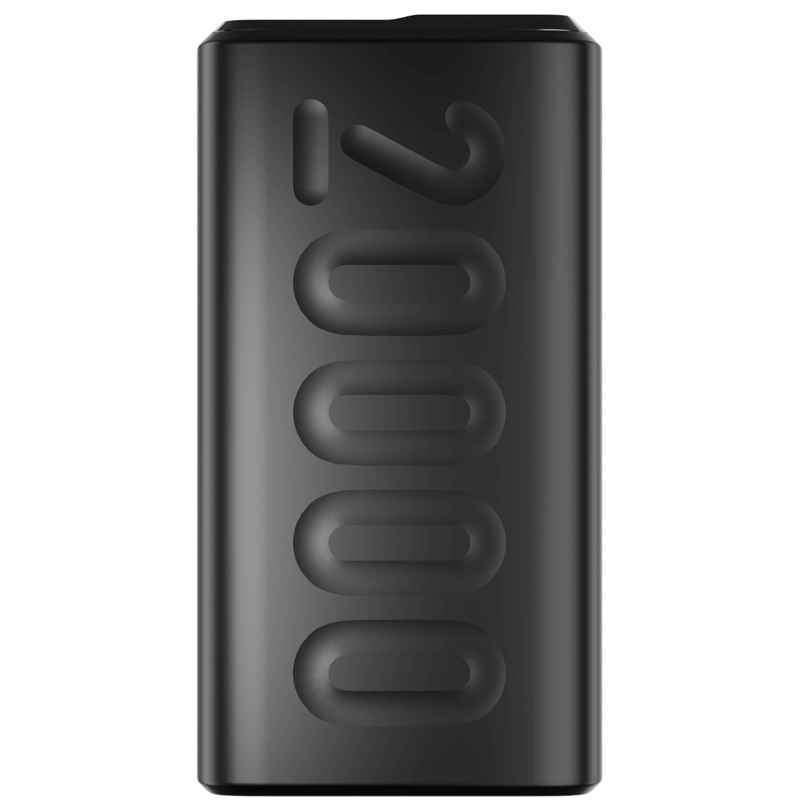 Ambrane 20000mAh Wired Powerbank, 22.5W Fast Charging, Triple Output (2 USB & 1 Type C), Power Delivery, Quick Charge for iPhone, Android & Other Devices, Made in India + Type C Cable (Stylo 20) - Black