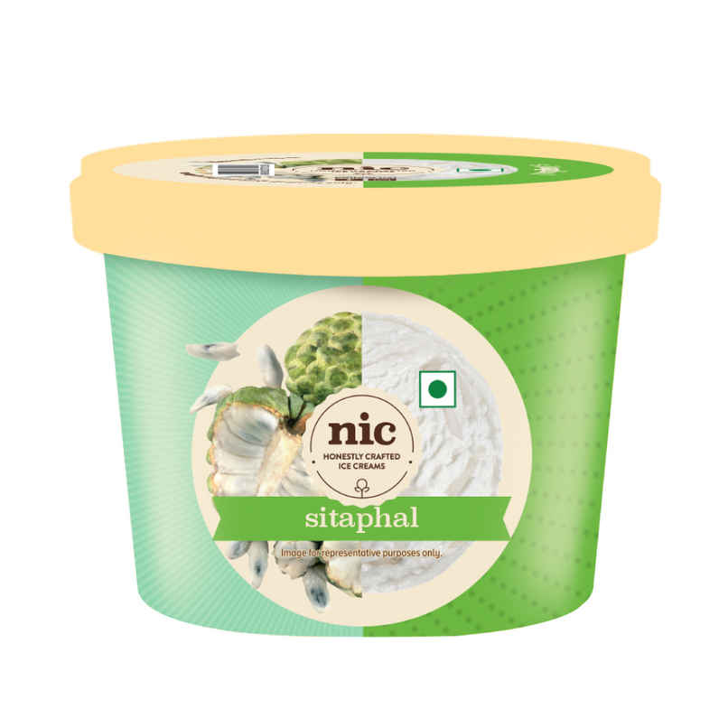 NIC Sitaphal Ice Cream Cup | Preservative Free | No Artificial Flavors