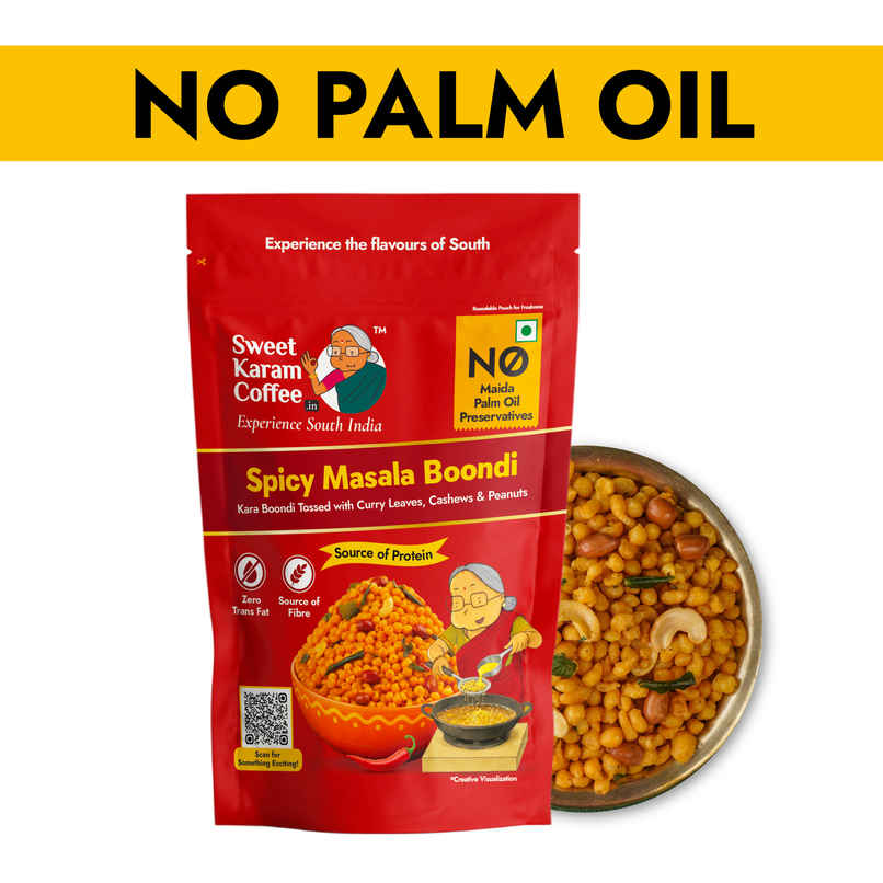 Sweet Karam Coffee Spicy Masala Boondi Namkeen | No Palm Oil Sweet Karam Coffee Spicy Masala Boondi Namkeen | No Palm Oil