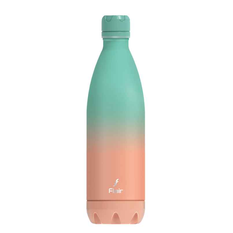Flair Stainless Steel Pop Double | Walled Vacuum Insulated Bottle | Aqua Green & Coral Pink | 750 ml Flair Stainless Steel Pop Double | Walled Vacuum Insulated Bottle | Aqua Green & Coral Pink | 750 ml